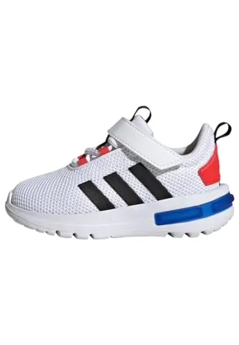 Adidas Unisex Baby Racer TR23 Shoes Kids, Cloud White/Core Black/Bright Red, 21 EU