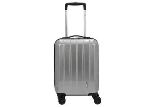 Check In London 2.0 Kabinentrolley 50 cm - Silber - Koffer mit exklusivem Design und arretierbarem Trolleysystem, beidseitiger Packmöglichkeit und Dehnfalte für 10% mehr Volumen, ideal für Reisende.
