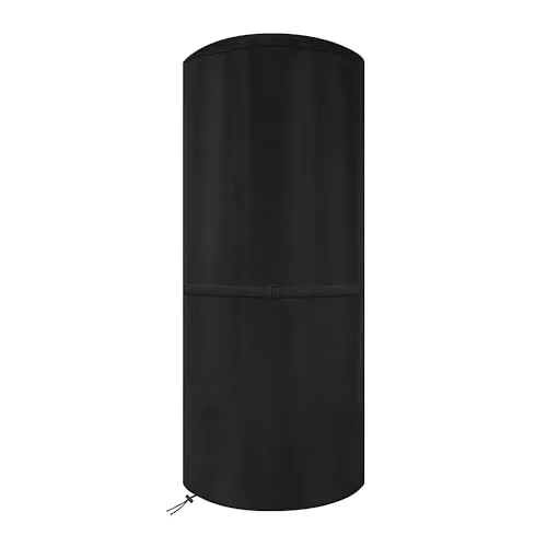 Dokon Wetterschutzhülle für Enders Polo 2.0 Terrassenheizer, Heizpilz, Wasserdicht Winddicht UV-Beständiges Robustes Oxford-Gewebe Heizstrahler Abdeckung, Rund (50x50x120cm) - Schwarz