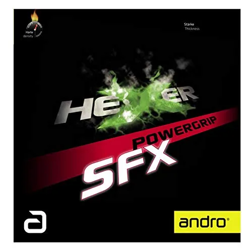 Andro Hexer Powergrip SFX Tischtennisbelag, rot, 2,1 mm von ANDRO
