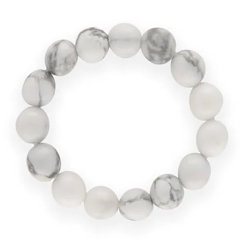 Lebensquelle Plus Mini Kugel Ring | 4mm | Hochwertiger Edelsteinring (Magnesit, 59-61)