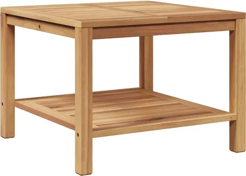 vidaXL Couchtisch Braun 60 x 60 cm aus Teak-Massivholz - Gartentisch aus robustem Teakholz, wetterbeständig und pflegeleicht, ideal für moderne Wohnzimmer oder Gartenbereiche.