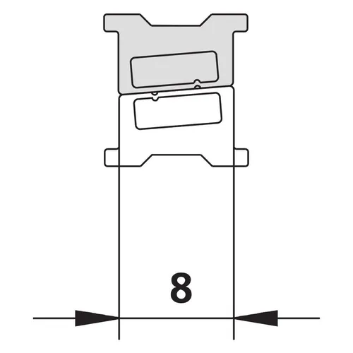 Kermi Magnetleiste 2000 mm für Duschkabinen von Kermi