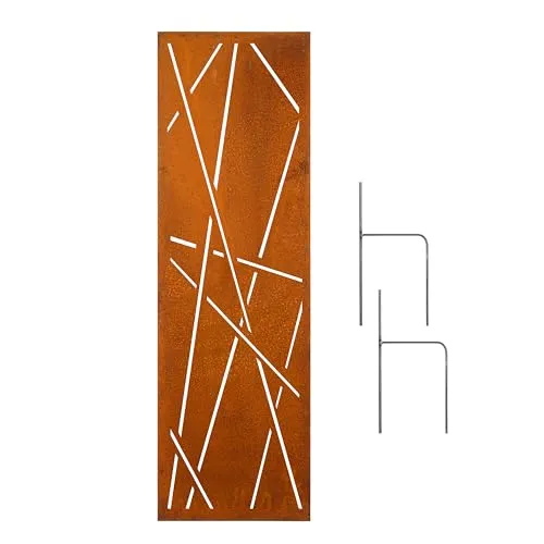 D&L Lasertec Edelrost Sichtschutzwand 160x50 cm von D&L Lasertec