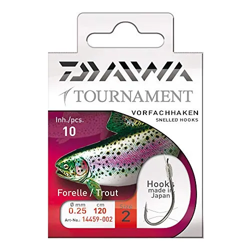 Daiwa Tournament Forellenhaken Gr. 8, 60cm - Gr.8-0,2mm - von DAIWA