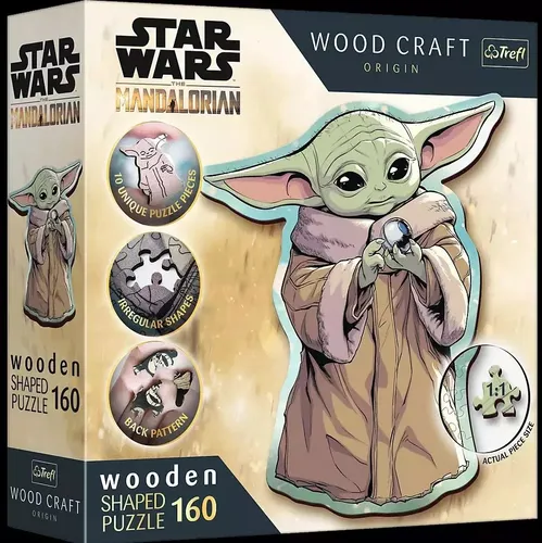 Puzzle 160el Wood Craft Star Wars Yoda pudełko Trefl 20185 Tr Tref 5900511201857