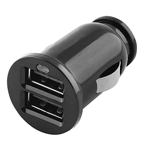 BestPlug Universal Kfz Pkw LKW Mini Zigarettenanzünder-Adapter Schnellladegerät 12V 24V 2100mA, Zigarettenanzünder Stecker männlich auf 2 USB Buchse Kupplung weiblich, Schwarz