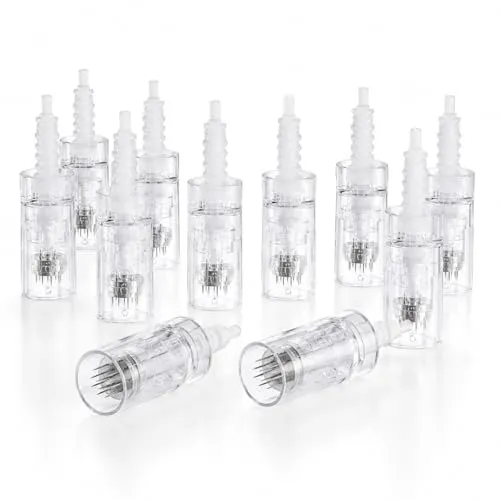 Microneedling Nadeln Bajonett für Dermapen – 50 Ersatzköpfe, Typ 9 Pins - Ersatzköpfe für Dermapen mit Bajonettport. Steril und einzeln verpackt, ideal für präzise Anwendungen. Verfügbar in verschiedenen Größen für individuelle Bedürfnisse. Professionelle Qualität für optimale Ergebnisse.