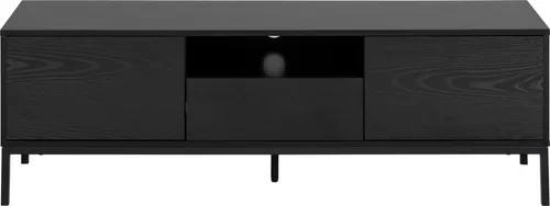 Mid.you Lowboard Schwarz 140x45x40 cm - Stylisches Lowboard aus Metall und Holzwerkstoff mit 1 Schublade, ideal für Wohnzimmer und Wohnwände. Reach-zertifiziert und perfekt für TV-Halterungen.