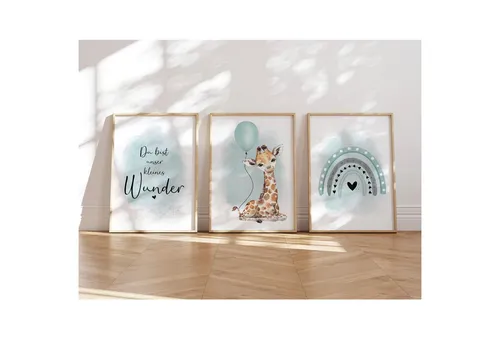 Poster & Bildende Kunst Blau von MeinBaby123®