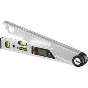 Stanley Winkelmesser digital 0-42-087, 40cm, beleuchtet - Messgeräte mit großer LCD-Anzeige, umkehrbar und Schnellkalibrierung. Exakte Winkelübertragung bis 225° für präzise Ergebnisse. Robustes Gehäuse aus eloxiertem Aluminium.