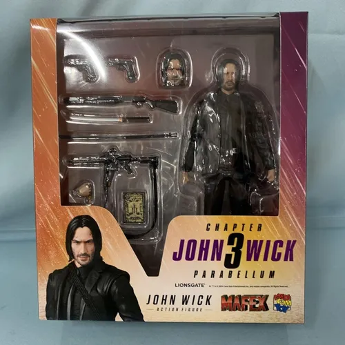 Medicom John Wick Mafex Actionfigur 16 cm - Actionfigur aus dem Film John Wick Kapitel 3, 16 cm groß und mit umfangreichem Zubehör, ideal für Sammler und Fans.