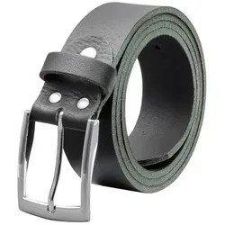 COLOGNEBELT Ledergürtel OM421-VL-Schwarz MADE IN GERMANY, Schwarz, Kürzbar, 100 % Echtleder, Unisex schwarz 100