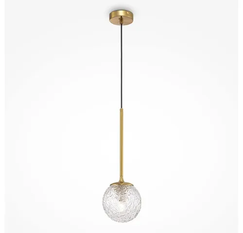 Maytoni Pendelleuchte Modern, Transparent, Messing - Elegante Pendelleuchte aus Metall und Glas, beliebig kürzbar für individuelle Höhenanpassung und sorgt für gleichmäßige Lichtverteilung – ideal für stilvolle Innenbeleuchtung.