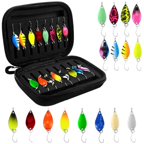 Stück Spoons Forelle Set, Forellenköder Set 2.5g/3.5g/5g Angelzubehör 16