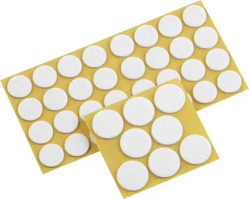 Meister Filzgleiter WU0645296, Ø 22 und 28mm, weiß, selbstklebend, 104 Stück