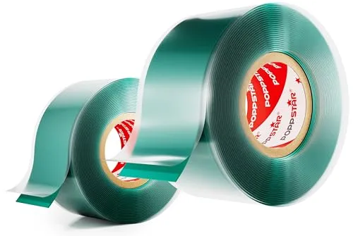 POPPSTAR selbstverschweißendes Silikonband, 3m x 25mm, Isolierband und Dichtungsband (Wasser, Luft), grün, 2 Rollen