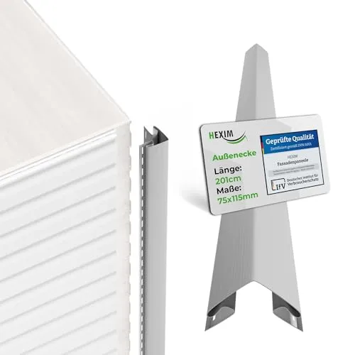 HEXIM Siding Fassadenpaneele außen Fassadenverkleidung wetterfest Kunststoffpanelee PVC-U Verkleidung Außenwand Hausverkleidung UV-beständig