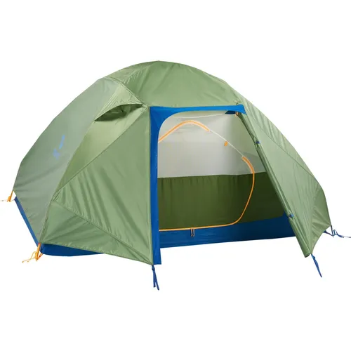 Marmot Tungsten 4P Zelt - 4-Personen Zelt mit freistehender Konstruktion, zwei D-Türen und schnellem Aufbau für komfortable Outdoor-Abenteuer. Perfekter Regenschutz und innovative Details für ungestörte Nächte.