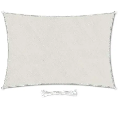 Premium Sonnensegel Rechteckig 3x5m Creme - Sonnenschutz für Garten, Balkon und Terrasse – Schattenspender mit 85% UV-Abschirmung, wetterbeständig und ideal für entspannte Stunden im Freien!