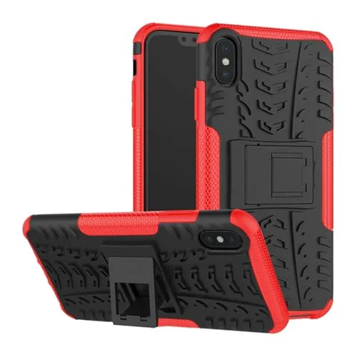 betterfon Oudoor Hülle Kompatibel mit Apple iPhone X/XS | Case Panzer Hülle Cover Schutzhülle Etui Bumper | Rot