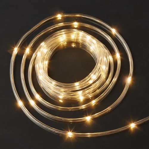 Lichtschlauch LED Lichterkette klar 50 LEDs Deko Outdoor IP44 Party Garten