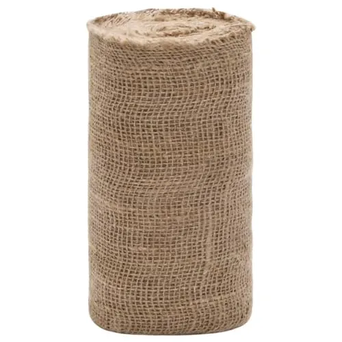 vidaXL Jutegewebe 0,25x25 m - 100% natürliche Jute - Meterware aus 100% Jute, perfekt für rustikale Dekorationen, Tischläufer und Geschenkverpackungen. Langlebig, ökologisch und vielseitig einsetzbar.