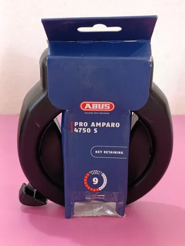 ABUS PRO AMPARO 4750S R - Hochsicheres Rahmenschloss für Fahrräder - Fahrradschlösser mit ABUS Sicherheitslevel 9, einfach zu montieren und bietet effektive Zweitsicherungsmöglichkeiten für maximalen Schutz.