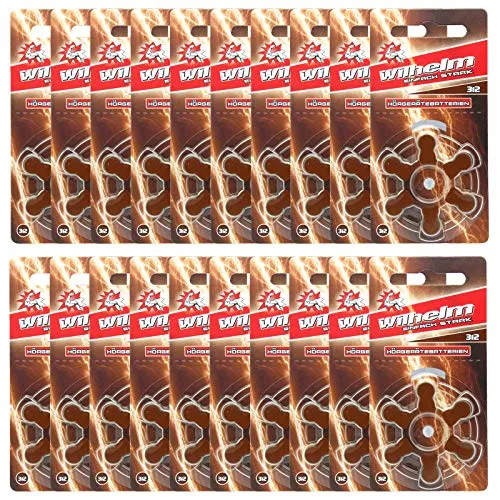 WILHELM Hörgerätebatterien Typ 312 braun Hörgerätbatterie PR41 ZL3 1,4/1,45 V 120 x