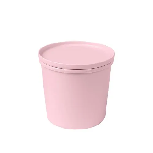AWAVE Frischhaltedose rund mit Deckel, luftdicht, 500 ml, rosé, aus recycelten PET-Flaschen, Vorratsdose Aufbewahrungsbox Vorratsbehälter, klimaneutral, Mehrweg, nachhaltig unterwegs