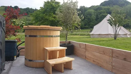 Outdoor-Spa Wellnesspool Holzbottich Whirlpool für 2 Personen