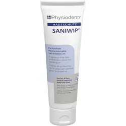 SANIWIP® Hautschutzcreme - 100ml Tube für optimalen Schutz - Medizinische Körperpflege: Wasserfeste Hautschutzcreme, ideal für Feucht- und Nassbereiche, schützt die Haut vor wasserlöslichen Stoffen und ist HACCP-konform für den Nahrungsmittelbereich.