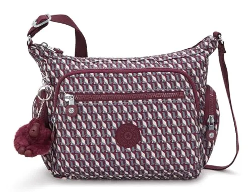 Kipling GABBIE S Umhängetasche in 3DK Wine (Rot) - Stylische Umhängetasche mit mehreren Fächern für optimale Organisation, ideal für den Alltag.