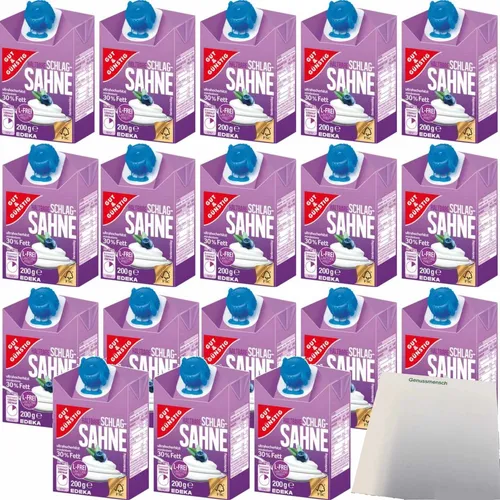 Gut&Günstig Haltbare Schlagsahne 30% Fett laktosefrei 18er Pack 18x200g Packung