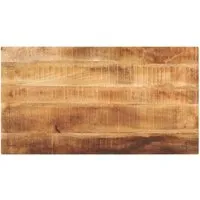 vidaXL Tischplatte 110x50 cm aus rauem Massivholz Mango