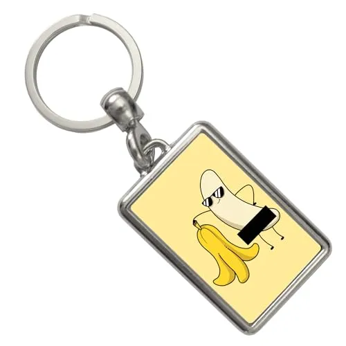 speecheese Nackte Banane Schlüsselanhänger Naked Banana Zensiert Witz Spaß für jede Party lustiger Striptease Schlüsselanhänger