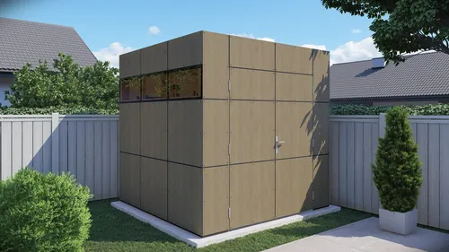 BERTILO Gartenhaus HPL 1 - Modernes Design in verschiedenen Farben - Gartenhäuser aus witterungsbeständigem HPL, ideal für langlebige und pflegeleichte Lösungen im Garten. Perfekt für Architekturprojekte mit erstklassigen Materialien.