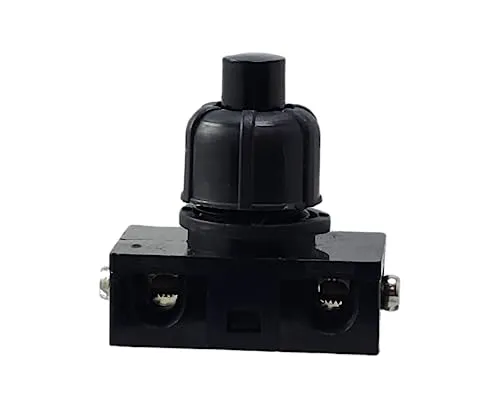 Einbau Druckschalter mit Schraubkontakten für Lampen und Geräte 250V 2A schwarz