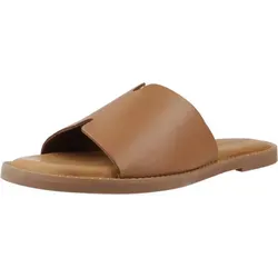 Tamaris Pantolette, Sommerschuh mit breiter Bandage, Gr. 36, cognac - Stylische Pantolette aus hochwertigem Leder, ideal für warme Sommertage und bequem für jeden Anlass.