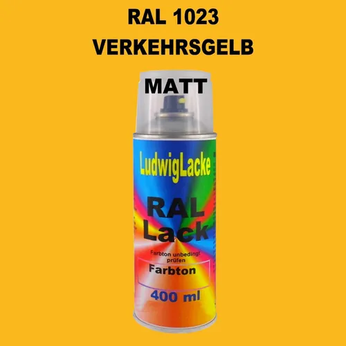 Verkehrsgelb MATT Spraydose 400ml Autolack  RAL 1023  BestPreis