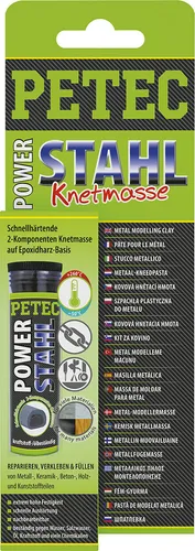 Petec Epoxy-Klebstoff POWER Stahl, Reparatur-Knetmasse 97450
