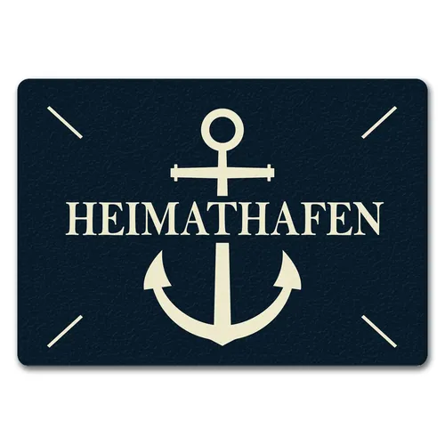 Heimathafen Fußmatte randlos mit Anker Motiv Fußmatte Fussmatte Fußabtreter
