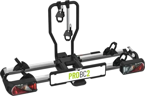Eufab ProBC2 Kupplungs-Fahrradträger - silber schwarz, für bis zu 3 Fahrräder, einfache Montage und geeignet für Oversize und Y-Rahmen