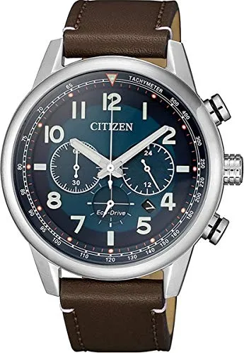 Citizen Chronograph CA4420-13L - Solar Herrenuhr mit Stoppfunktion - Chronographen mit Solar-Antrieb, 10 bar wasserdicht, elegantes Lederarmband und praktische Stoppfunktion für präzise Zeitmessung.