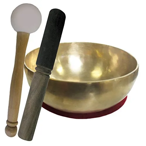 Therapieklangschale 550-650g – Handgefertigtes 4-tlg. Klangmassage-Set - Die kleine Herzschale (13-14cm) ist ideal für Klangmassagen und Meditation, gefertigt aus 12 Metallen. Sie bietet hervorragende Klang- und Schwingungseigenschaften für Entspannung und Stressabbau.