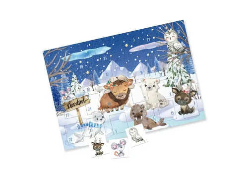 PAPIERDRACHEN Adventskalender Tattoo-Adventskalender in blau von Papierdrachen