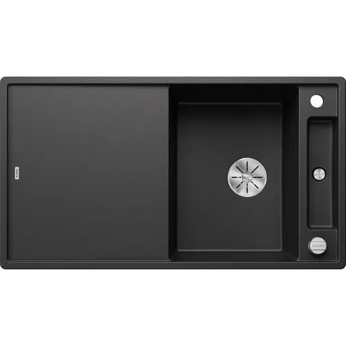 BLANCO AXIA III 5 S Granitspüle | SILGRANIT anthrazit - Hochwertige reversible Granitspüle für 50 cm Unterschränke, pflegeleicht und kratzfest. Mit verschiebbarem Schneidbrett und ergonomischer Anordnung für komfortables Arbeiten.