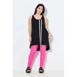 Angel of Style Damen Plus Size Longtop A-Linie mit Zierbändern - Stylisches, ärmelloses Longtop in A-Linie aus weichem Jersey. Ideal für einen lässigen Look in großen Größen, perfekt kombinierbar für jeden Anlass.