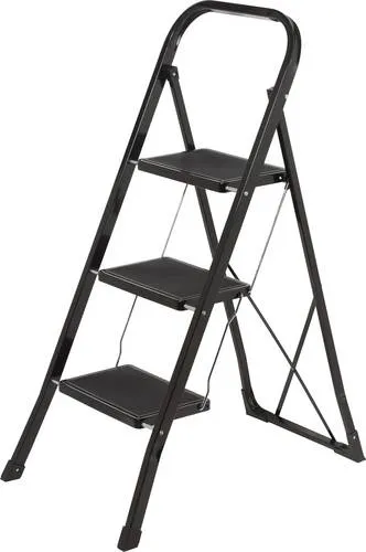 TOOLCRAFT Stehleiter TO-10398471 – Klapptritt aus Stahl - Praktischer und stabiler Klapptritt für Arbeiten in der Höhe, TÜV-zertifiziert und mit rutschfester Oberfläche für sichere Nutzung. Maximale Tragfähigkeit von 150 kg.