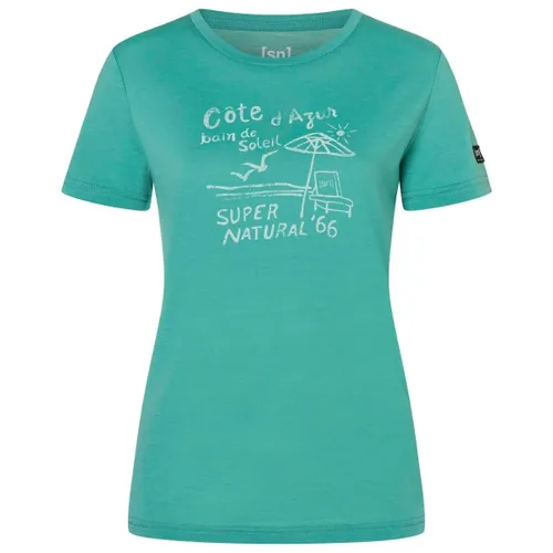 Super.Natural W Cote D'azur Tee lagoon green/white stone (36I) XL